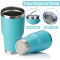 30 oz Stainless Steel Vacuum Insulated Tumbler With Magnetic lid Slide lid Seafoam Coffee Tumbler